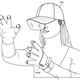 Another illustration of Facebook AR hat being used with haptic feedback gloves.